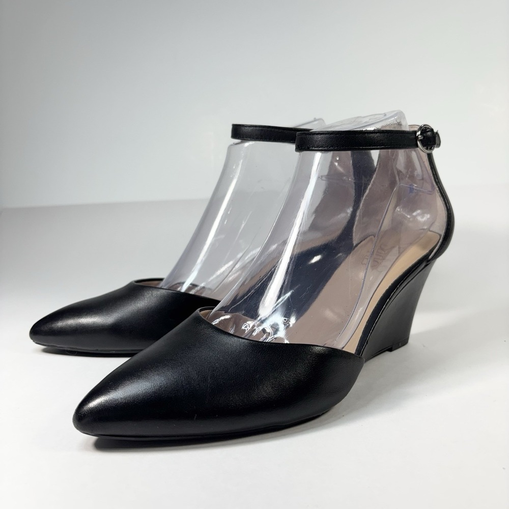 Franco Sarto Women's Black Fayth Wedge Pump Size 8 M